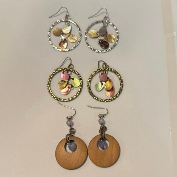 3 Dangle Earrings Boho Fun - Picture 1 of 3